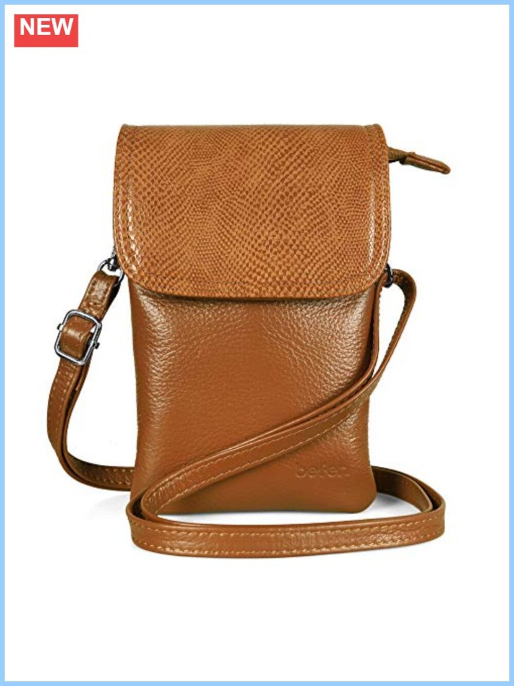 Genuine Leather Small Crossbody Bag Cell Phone Purse Travel